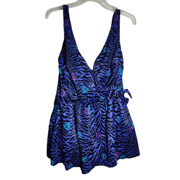 Maxine of Hollywood Swimdress Swimsuit Womens Plus Size 24W One Piece - Picture 1 of 8